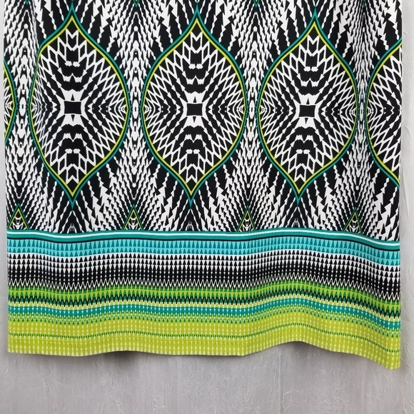 JM Collection sheath dress multicolor print Sz S studded - Picture 7 of 12